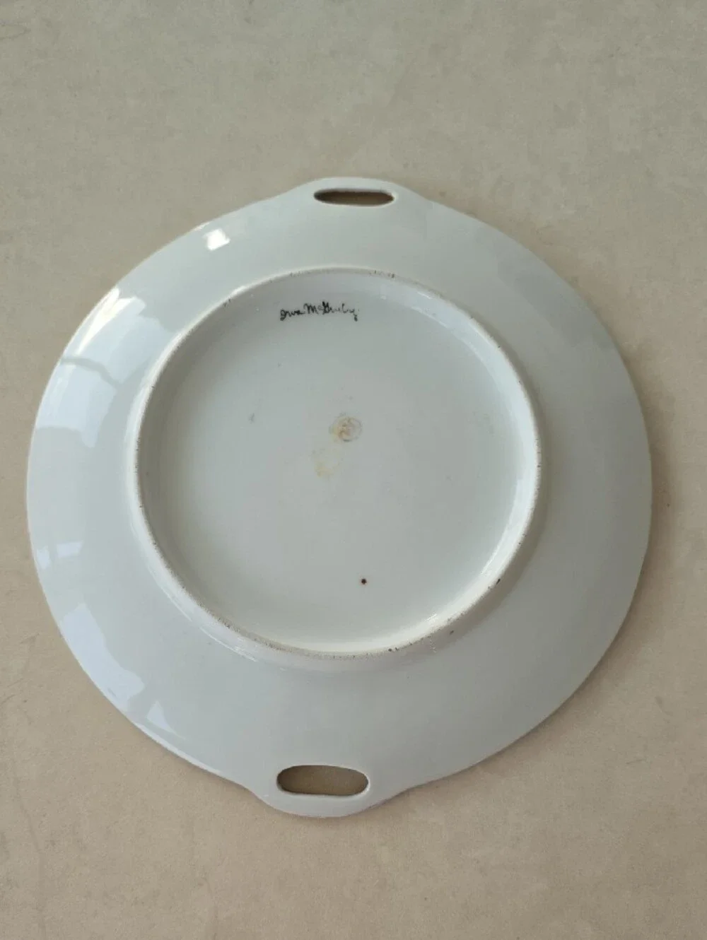 Royal Austria Decorative Mint Green Porcelain Serving Platter - Floral Accents
